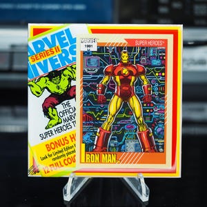 Iron Man Classic Card Keramikuntersetzer - 1991 Marvel Universe - The Hulk Wrapper - 1/OE