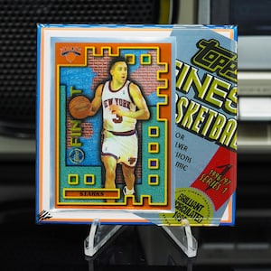 Dessous de verre classique en carton carrelé John Starks - New York Knicks - Basket-ball Topps Mystery Finest 1996 - 1/OE