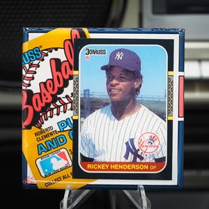 Rickey Henderson Classic Card Keramikuntersetzer - New York Yankees - 1987 Donruss Baseball - 1/OE