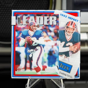 Jim Kelley LeagueLeaders Classic Card Keramikuntersetzer - Buffalo Bills - 1992 Skybox Football - 1/OE