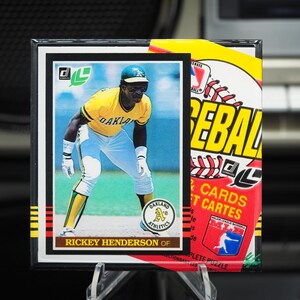 Rickey Henderson Classic Card Keramikuntersetzer - Oakland Athletics - A's - 1985 Leaf/Donruss Baseball - 1/OE
