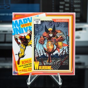 Wolverine Classic Card Tile Coaster - 1991 Marvel Universe - Wolverine Wrapper - 1/OE