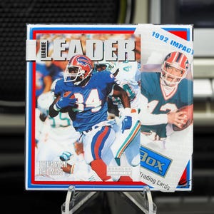 Thurman Thomas LeagueLeaders Classic Card Keramikuntersetzer - Buffalo Bills - 1992 Skybox Football - 1/OE