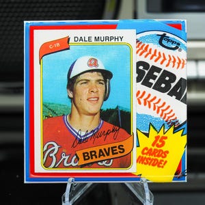 Dale Murphy Classic Card Keramikuntersetzer - Atlanta Braves - 1980 Topps Baseball - 1/OE