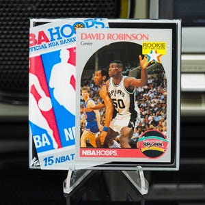 David Robinson &quot;Rookie of the Year&quot; Classic Card Tile Coaster - San Antonio Spurs - 1990 NBA Hoops Basketball - 1/OE