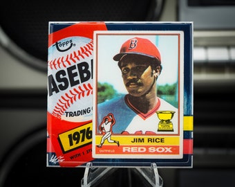 Jim Rice Gold Cup Classic Card Tile Coaster - Boston Red Sox - 1976 Topps Baseball - 1/50