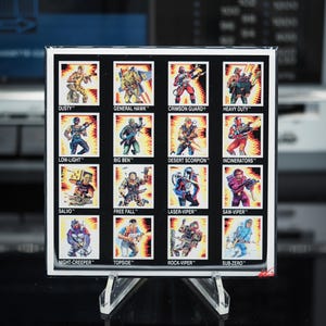 Sottobicchiere con piastrelle in carta G.I. Joe Classic Card Back - Confezione G.I. Joe originale del 1990 - 1/OE