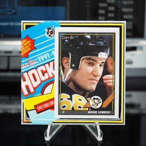 Mario Lemieux Classic Card Keramikuntersetzer - Pittsburgh Penguins - 1991 O-Pee-Chee Hockey - 1/OE