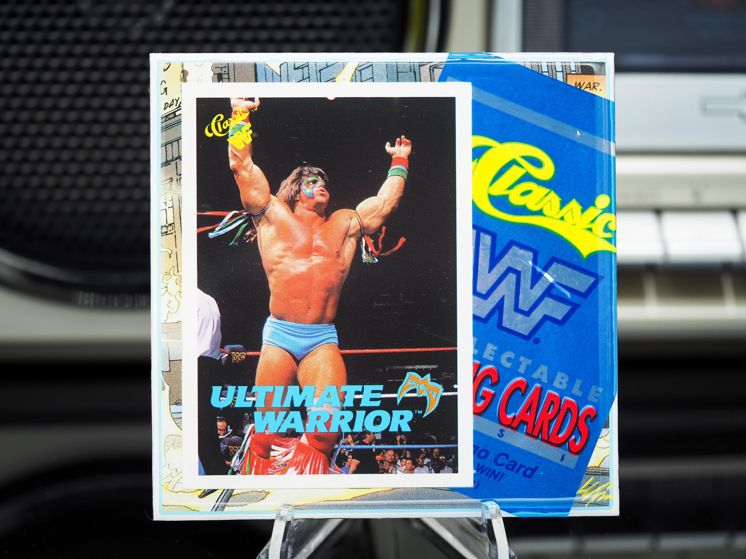 Ultimate Warrior Rookie Classic Card Tile Coaster - 1990 Classic WWF - Variation: The Flash 221 June 2005 Comic Book Page - 1/1