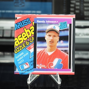 Randy Johnson Rated Rookie Classic Card Tile Coaster - Montreal Expos - Seattle Mariners - 1989 Donruss Baseball - 1/OE