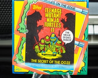 Vintage 1991 TOPPS Teenage Mutant Ninja Turtles 2 Secret of the