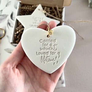 Miscarriage Keepsake Ornament, Carried for a Moment Memorial Decoration | Baby Loss Letterbox Present | Still Born Bereavement Gift