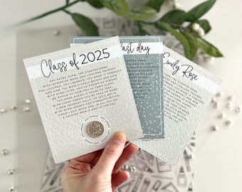 Graduation Lucky Sixpence Coin | Class of 2026 | Secondary School Leavers Gift | Primary School Last Day | Personalised Name Keepsake