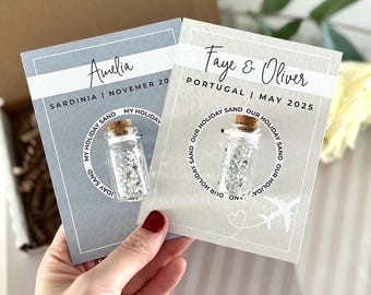 Holiday Sand Keepsake | Custom Travel Gift | Beach Sand Souvenir | Couples Memory | Family Vacation