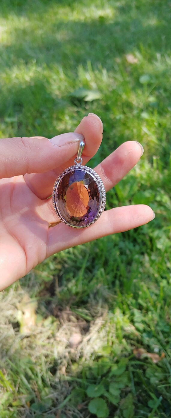 Rainbow ametrine pendant