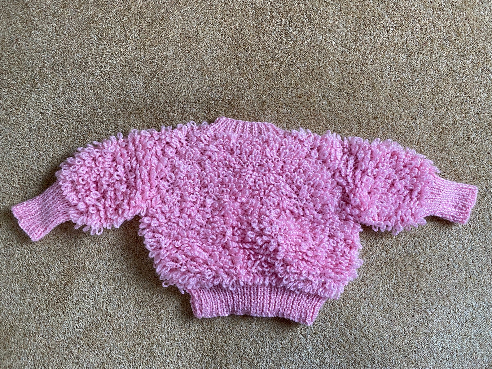 Hand knitted loopy baby cardigans Etsy