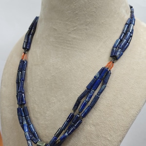 Lapis lazuli neckless with coral big neckless!