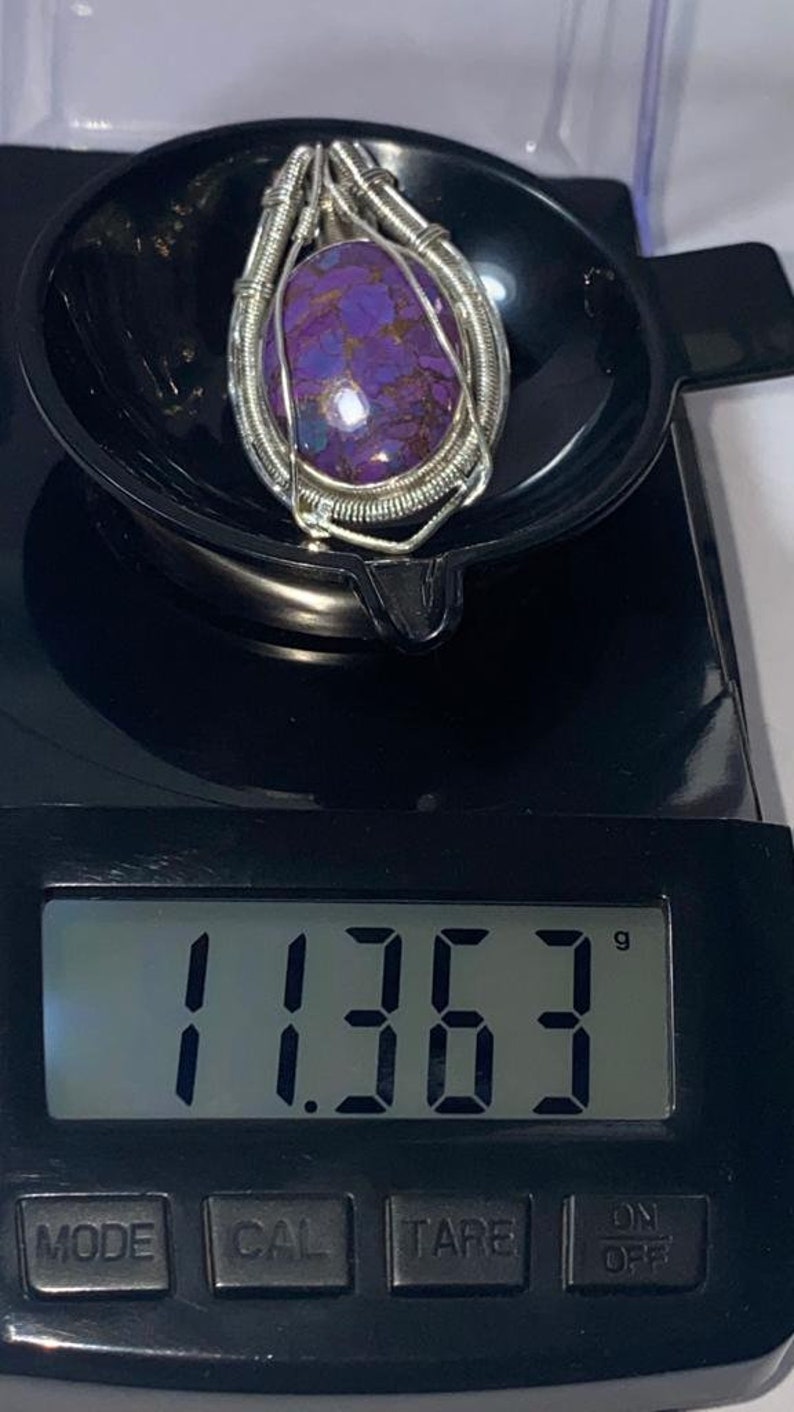 purple turquoise 925 silver pendent gift for her!
