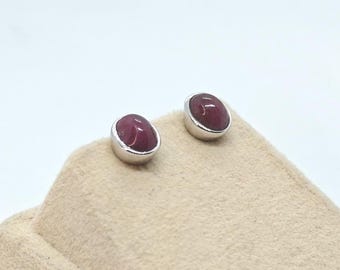 Ruby Earrings 92.5 Sterling Silver Dangle Gemstone Earrings gift for her!