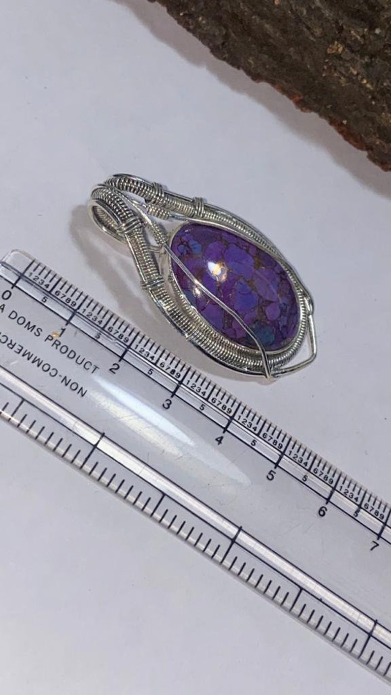 purple turquoise 925 silver pendent gift for her!