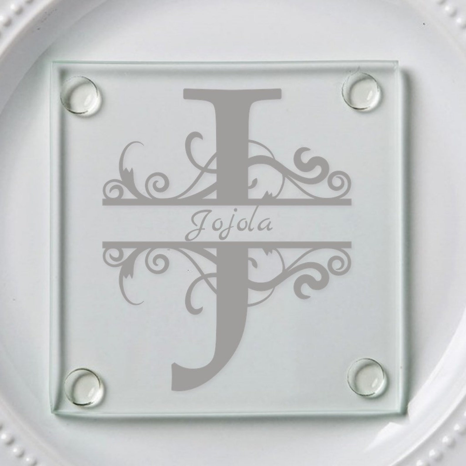Personalized Etched Glass Coasters Set of 4 Etsy