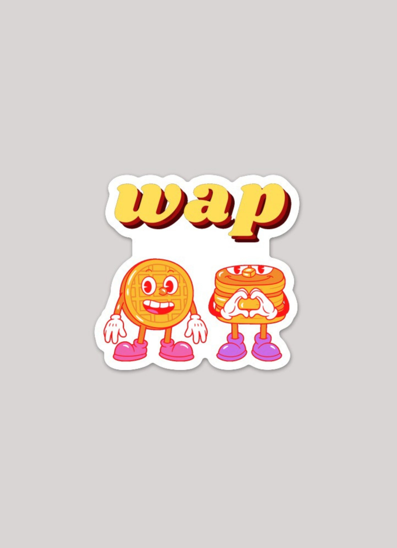 WAP waffles & Pancakes Retro Sticker Etsy