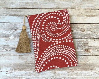 Spiral Dots Tarot Bag with Gold Silk Lining, 5x7 Handcrafted in the USA Oracle Card Deck Crystals Runes Dice Bag Gift