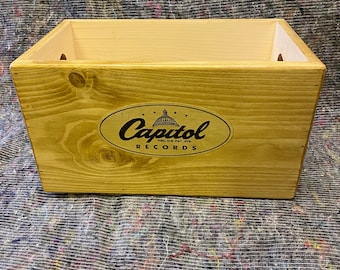 12 inch vinyl Record storage box album case CAPITOL record label .
