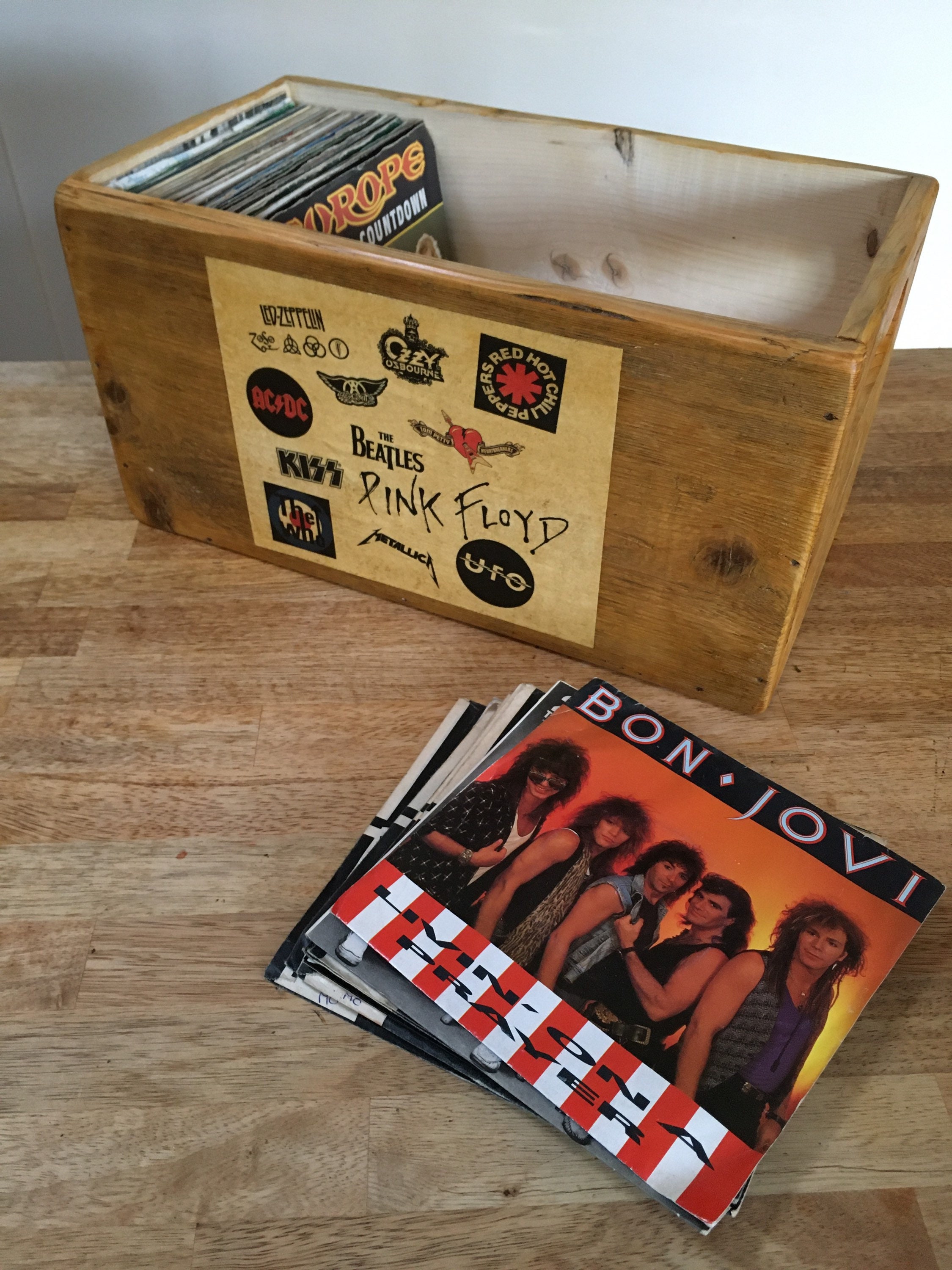 7 inch vinyl record 160 singles storage box Etsy