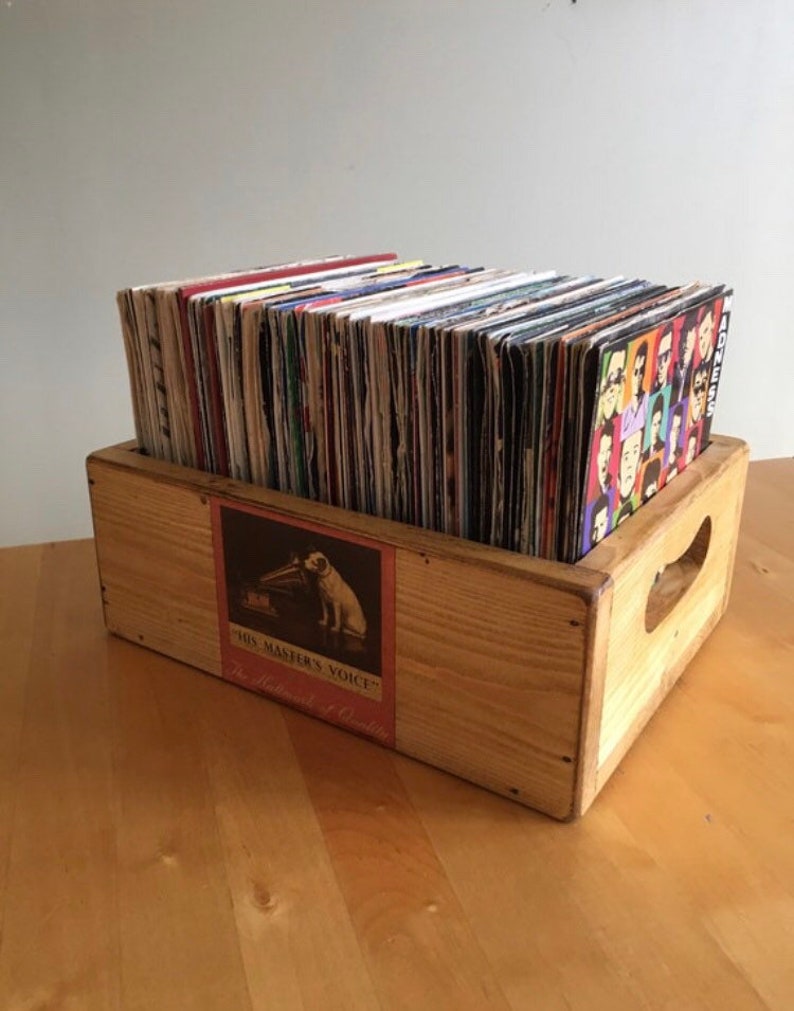 Record storage box 120 7 inch vinyl singles record sleeves case image 5