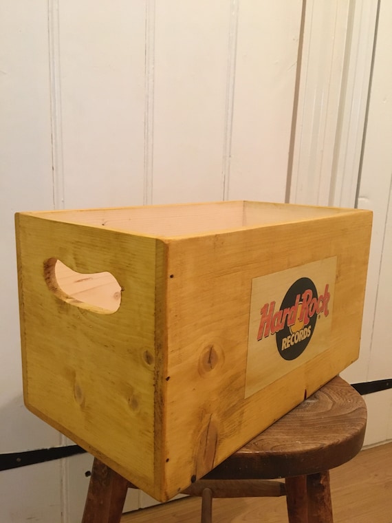 ☆廃盤☆ FACE RECORDS /７インチ WOOD BOX ハンドメイド Record Storage Box 7 Inch Vinyl Singles Vintage Style Case