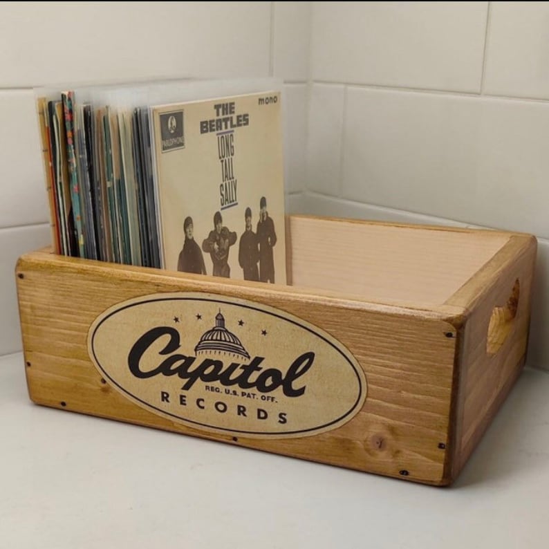 Record storage box 120 7 inch vinyl singles record sleeves case image 7