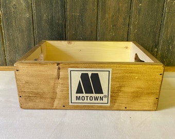 MOTOWN Label Vinyl Record singles storage box