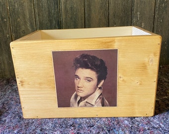 Record box 12 inch vinyl LP Album storage case with ELVIS picture