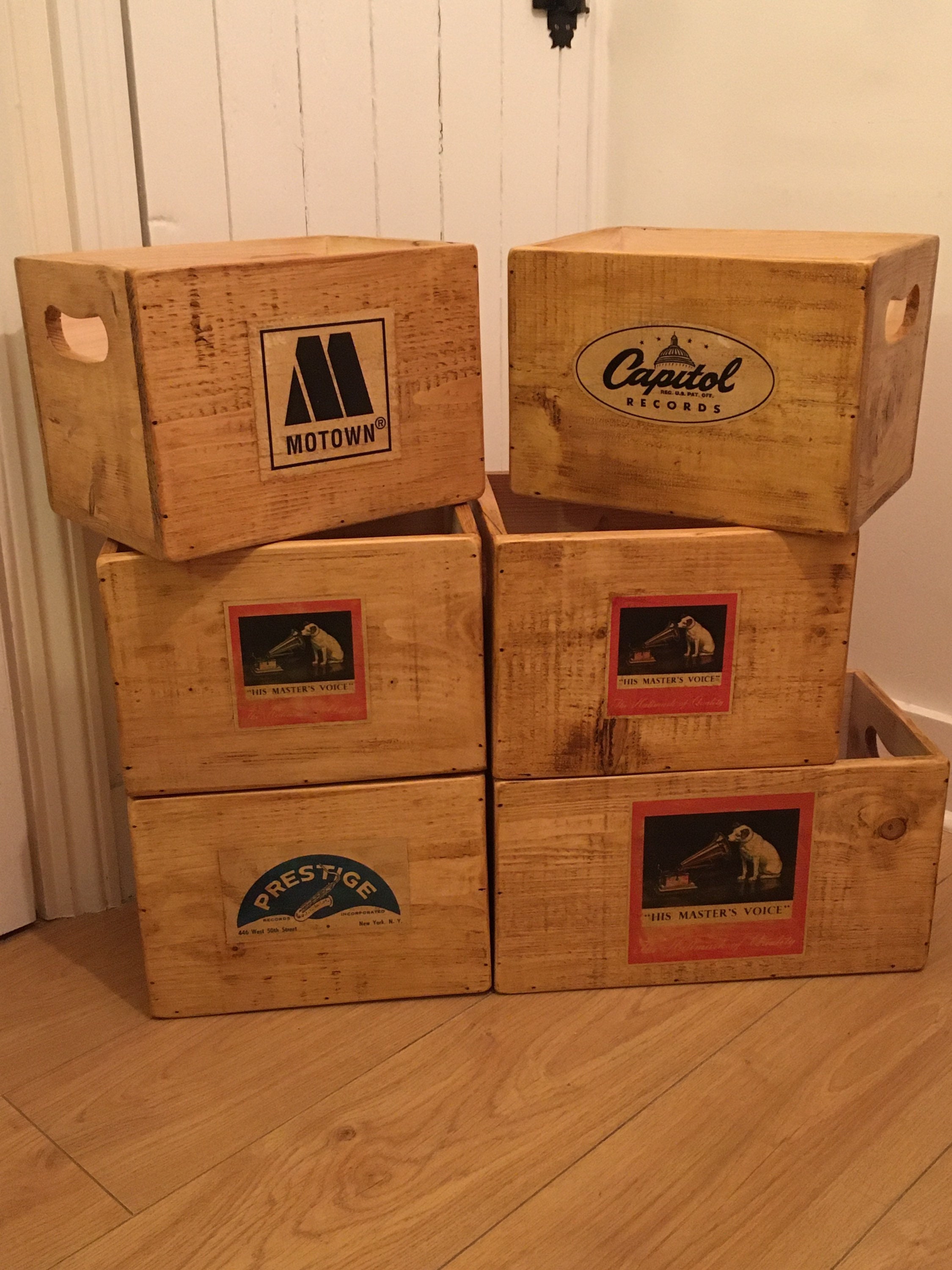 Vinyl record storage box 7 inch singles case CAPITAL label Etsy