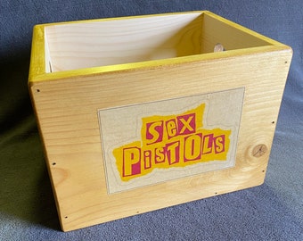 SEX PISTOLS Labelled Vinyl Record storage box for 7 inch singles.