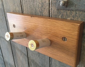 Coat hooks on reclaimed oak Shooting gift hat rack