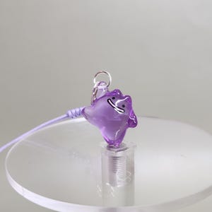 Portachiavi con ciondolo a forma di macchia viola, regalo kawaii