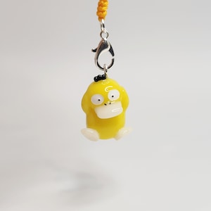 PKMN confused duck keychain charm kawaii gift