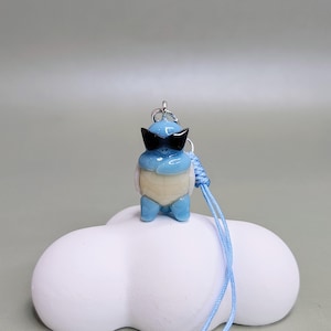 PKMN cool turtle keychain charm kawaii gift
