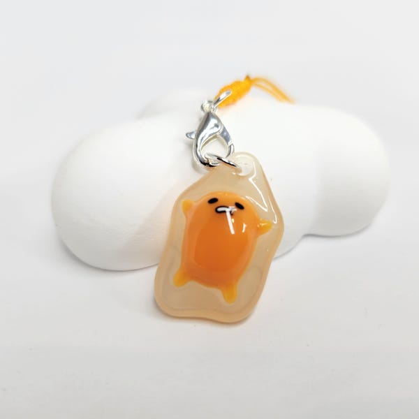 Lazy egg keychain charm kawaii gift