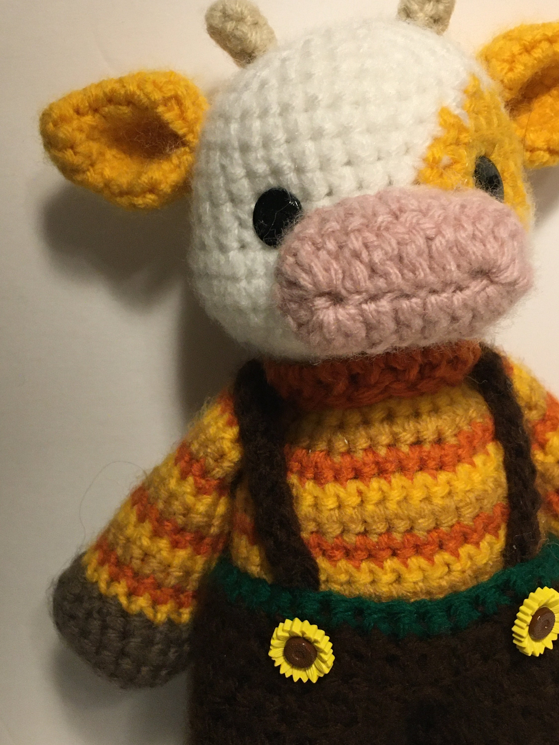 Sunflower Cow Crochet Pattern Etsy