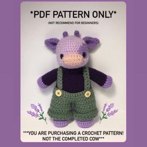 lavender cow crochet pattern image 1