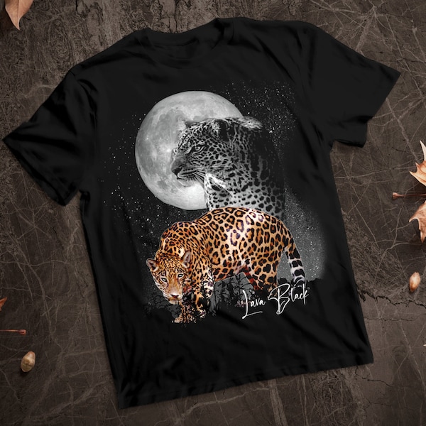 Jaguar Mond Shirt, Jaguar Shirt, Jaguar Tshirt, Jaguar Grafik Shirt, Jaguar Illustration, Dschungel Tshirt, National Park Tshirt