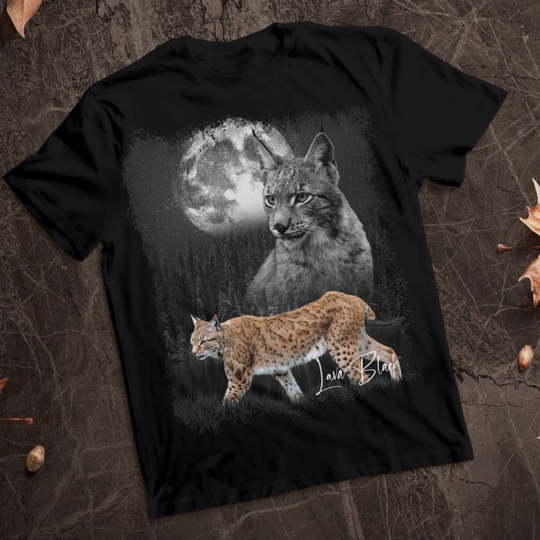 Luchs Shirt, Rotluchs Shirt, Luchs Tshirt, Luchs Grafik Shirt, Luchs Illustration, Rotluchs Tshirt, Wildtier Shirt, National Park Ts