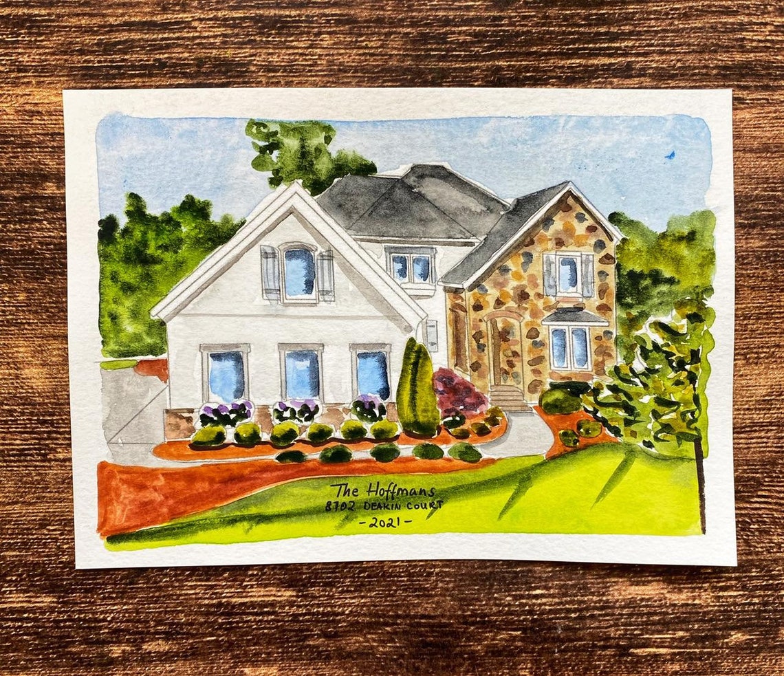 REAL ESTATE PAINTING New House Painting New Apartment First Etsy