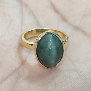 3-10ct zertifizierte energetisierte Katzenauge Panchdhatu/Silber Ring Drachenschwanz Heilmittel Ketu Heilmittel Astrologie Ring, Geburtsstein Schmuck für Moksha