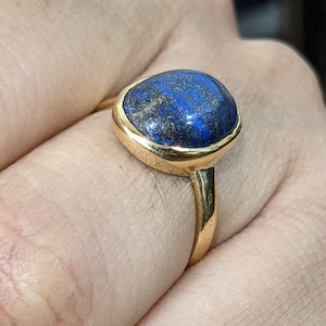 Certified 3-10ct Lapis Lazuli- Lajward Gemstone Saturn Shani Planet Birthstone Vedic Astrology Alloy/Silver Ring