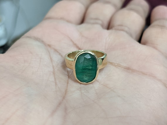 Buy Certified 3-10ct Natural Emerald Panna Astrological Sterling Silver Ring  for Strengthening Mercury, Enhancing Intelligence and Career Growth Online  in India - Etsy