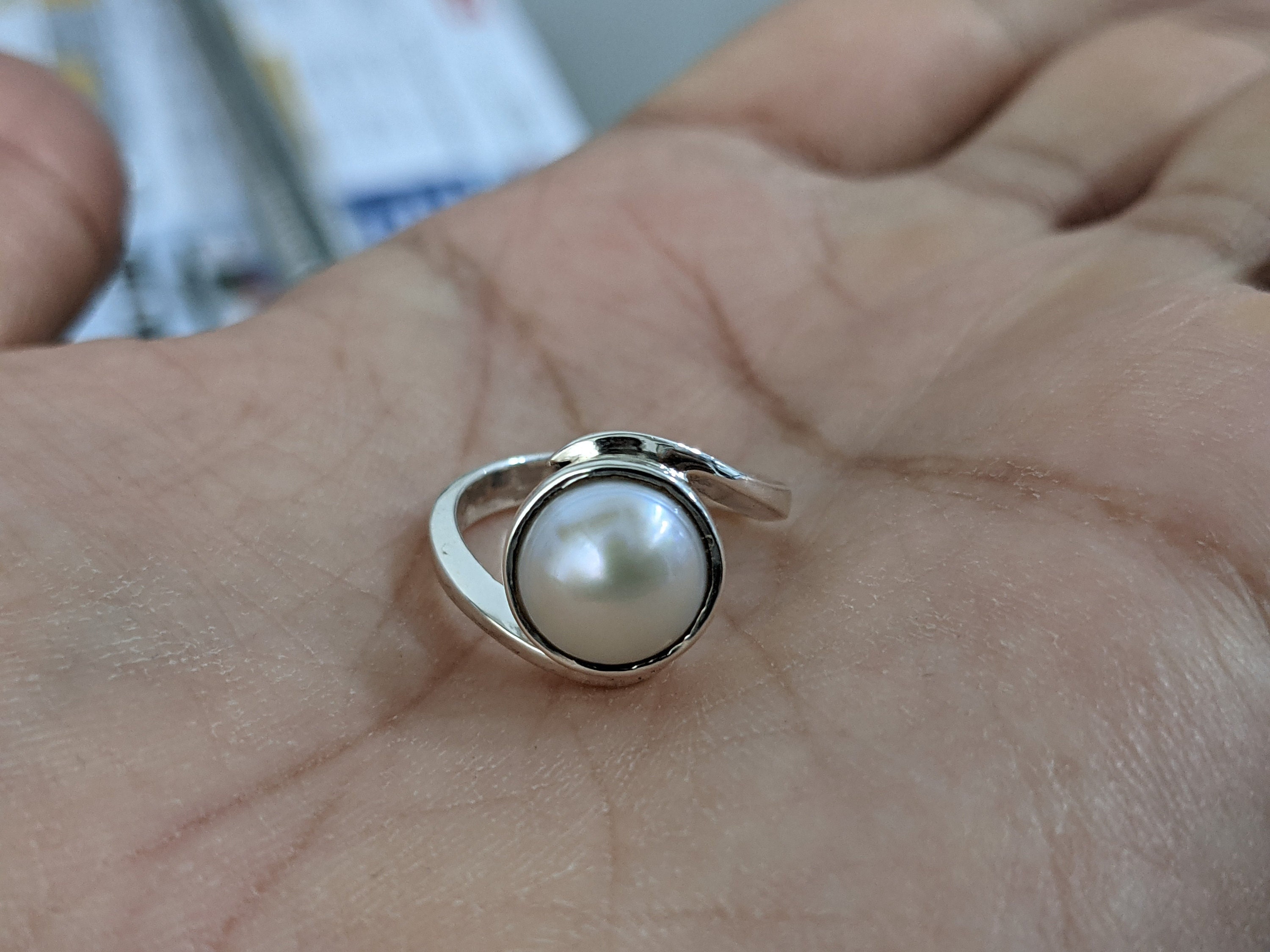 Silver Pearl Ring - Buy Silver Pearl Ring online in India